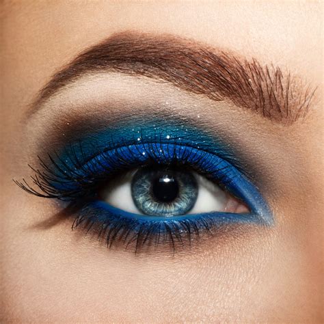 dark blue eyeshadow.